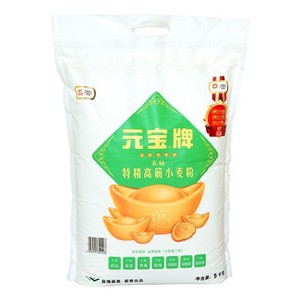 元宝牌特精高筋小麦粉5kg 馒头面包面条用面粉10斤 江浙沪皖包邮