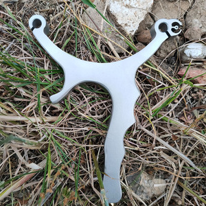 单股卡球歪把子单卡一把抓卡球圆皮筋组高精度不锈钢铁手扁皮弹弓