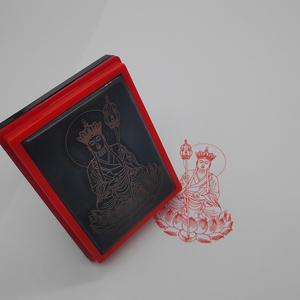 地藏菩萨印章,地藏王肖像印章,宗教印章,3.5x5.0厘米