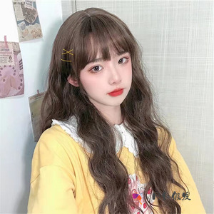 假发女长发网红泡面羊毛卷自然玉米烫韩国可爱学生日常蓬松全头套