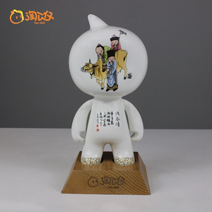 阿里瓷景德镇陶瓷淘公仔名师名画礼物家装饰陶瓷摆件模型顺丰包邮