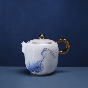 陶瓷茶具散件公道杯盖碗过滤中式流金岁月泡茶壶家用支持LOGO定制