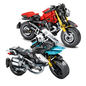 乐高摩托车儿童玩具益智小颗粒积木拼装哈雷雅马哈杜卡迪模型摆件