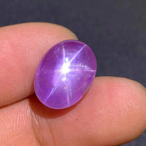 盈禄19克拉多天然无烧斯里兰卡星光紫色蓝宝石六道星光代镶嵌戒指