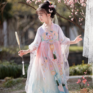 花仙子超仙儿童古装汉服2023新款春雪纺女童古风公主裙小朋友裙子