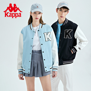 Kappa卡帕棒球服23新春男女运动卫衣撞色开衫夹克外套K0DW2WK70