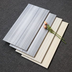 全瓷条纹墙砖300x600卫生间奶黄色瓷砖庭院阳台灰色拉槽防滑地砖