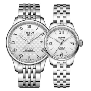 tissot天梭正品情侣表 力洛克男女表机械对表t006.407.11.033.00