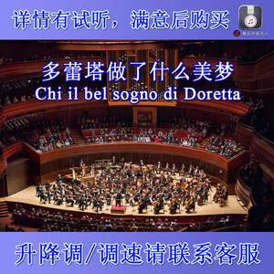 多蕾塔做了什么美梦 Chi il bel sogno di Doretta 交响乐队伴奏