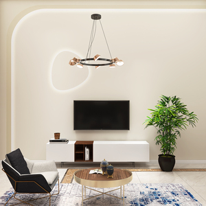 奶油风咖色壁纸客厅电视背景墙装修墙纸轻奢北欧现代感3d立体墙布