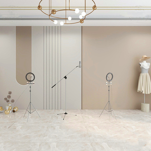 北欧直播间主播墙纸8d石膏线电视背景墙壁纸美容院高级感造型墙布