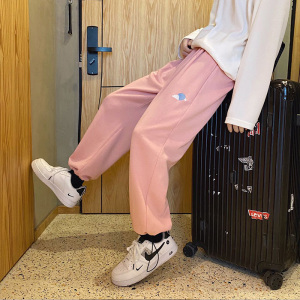 粉色裤子男潮流骚粉