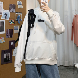 戴帽子卫衣男薄款春季潮流百搭学生带帽上衣套头大码宽松男士春装