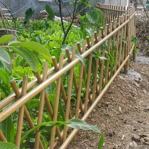 不锈钢栅栏围栏竹篱笆防鸡鸭鹅仿竹护栏拦家禽菜地别墅庭院子家用