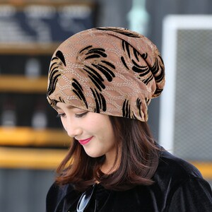 帽子女春夏天封顶柔软蕾丝包头帽头巾薄衬透气堆堆帽光头帽月子帽