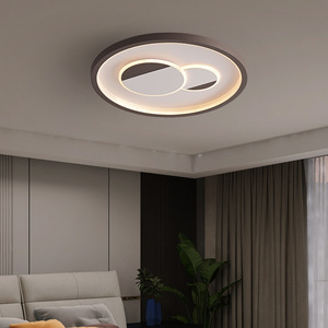 圆形咖色吸顶灯