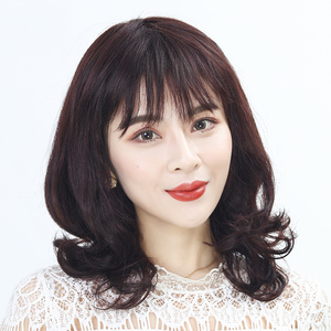 网红中年女士假发妈妈发型中老年假发烫卷中长发长卷发中年假发