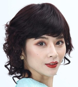 80安妮的小雨淘宝假发女短发全头套式短卷发气质自然少女圆脸修脸