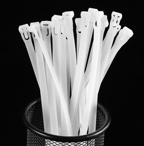 活扣尼龙约束带黑色可松式扎带可重复使用大号束线轧带加粗5×200