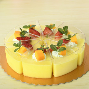 圆弧三角杯 慕斯生日蛋糕杯 冰淇淋布丁果冻水果木糠甜品台8寸