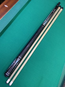 musashi 3c倭2016 武藏手工杆 黑檀雕刻鑲嵌 大头九球杆 台球杆