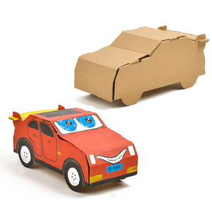 儿童手工制作房子瓦楞硬纸板动物纸壳模型 幼儿园拼装涂色diy玩具