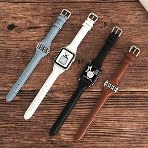 适用苹果iwatch7手表表带applewatch5/4代表带细窄边小蛮腰seires代