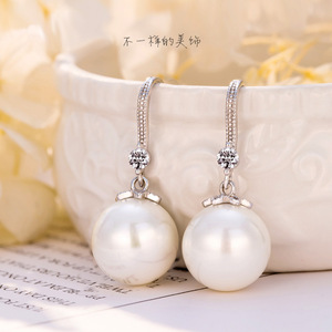 老凤祥云珍珠耳环女2021年新款 气质耳饰耳钉女925纯银母亲节礼物