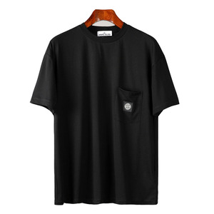 正品stone  island石头岛 潮牌21ss夏季男女情侣休闲短袖口袋t恤