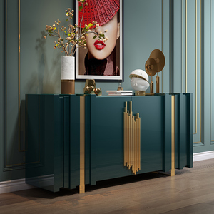 后现代玄关柜酒店样板间装饰柜烤漆设计师创意门厅柜轻奢餐边柜子