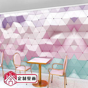 简约ins风壁纸直播背景墙甜品蛋糕烘焙网红奶茶店装饰马卡龙墙纸