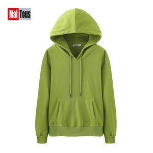 maitous/摩偶牛油果绿色套头卫衣女2021新款春秋薄款纯棉外套宽松