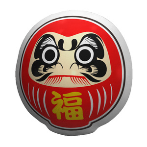 达摩不倒翁图案设计日式异形抱枕靠垫可爱风格卧室沙发装饰