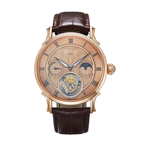 保罗马克polo mark手表男士机械表精钢全自动防水陀飞轮p3265b