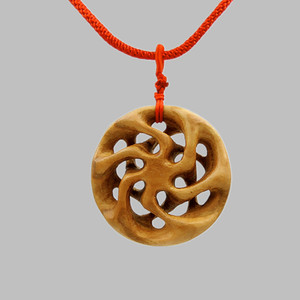 天然桃木转运珠手把件六道轮回项链吊坠挂件文玩把玩物件男士随身