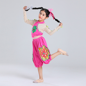 小荷风采麻花辫儿童演出服舞蹈服中小学生班级开学大合唱表演服女