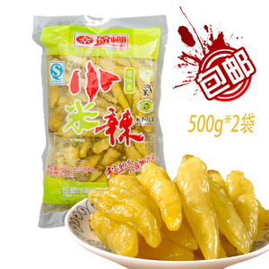 正宗盈棚 野山椒 泡小米辣椒 泡椒 四川袋装500g*2特产泡凤爪原料