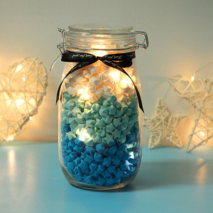 的瓶子玻璃夜光创意大号折幸运星折纸条成品许愿瓶心愿礼物2人付款15