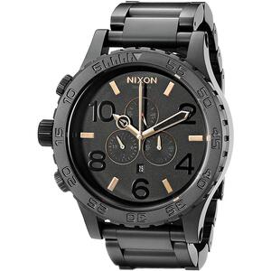 海外代购nixon尼克松男潮流个性黑色不锈钢计时石英手表a083-957