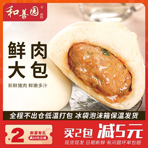 南京和善园鲜肉大包960g12只家庭营养早餐冷冻半成品新鲜猪肉包子