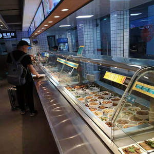 玻璃罩防干烧快餐车保用蒸菜台汤池粥桶定制温售饭台快餐保温台商