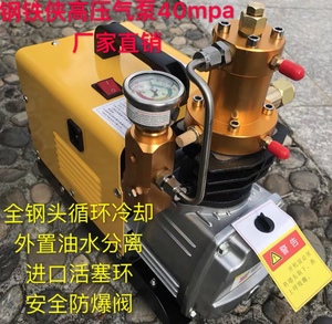 钢铁侠高压打气机30mpa 高压打气泵40mpa小型充气泵 电动单缸水冷