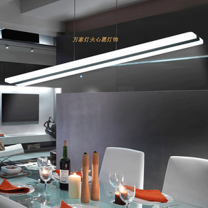 长条LED吊灯长方形办公室餐厅吧台简约现代工作室酒店厂家直销