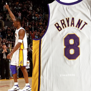 屠龙科比球衣湖人8号 81分主场白色屠龙之夜篮球服男女背心刺绣