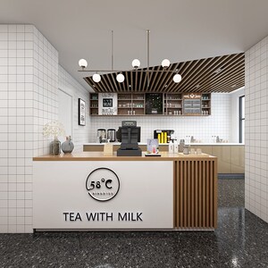 奶茶吧台前台收银台简约现代服装店收营台水果店蛋糕店茶水咖啡店