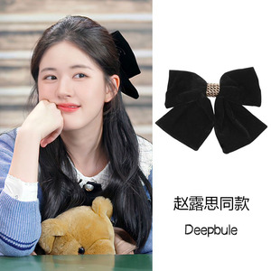 赵露思同款大蝴蝶结发夹女秋冬复古丝绒高级感网红后脑勺夹子头饰