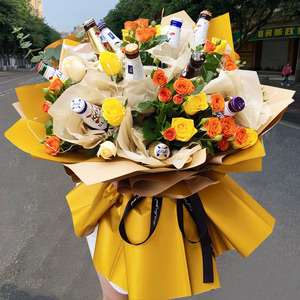 鲜花创意水果鸡尾酒花束混搭男友领导生日鲜花杭州上海广州同城店