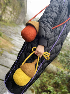 尼泊尔羊毛毡包可爱个性带盖栗子包实用手机收纳 日系文艺单肩包