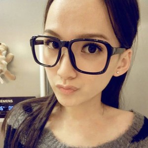 新品韩版潮男女款无镜片眼镜架大框眼镜框非主流豹纹素颜廋脸黑框