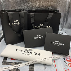 专柜原装coach蔻驰正品包装盒礼品袋纸袋围巾盒女包包钱包皮带盒